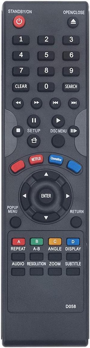 D058 Replaced Remote fit for Dynex Blu-ray Disc DX-WBRDVD1 DX-WBRDVD1-CA