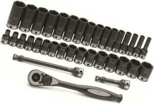 Grey Pneumatic 3/8 In. Drive 35 Pc. Metric Duo-Socket Set 81635Mrd New