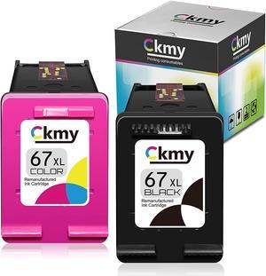 67 XL 67XL Ink Cartridge Color for HP Ink 67 for HP Deskjet 2700 2700e 2755  2755e 4100 4100e 4155 4155e Envy 6055 6055e 6455 6400 6000 6458 Printer (1  Pack) 