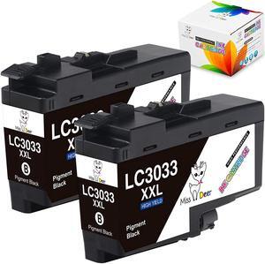 Compatible Lc3033 Black Ink Cartridges Replacement For Brother 3033 Xxl 3033Xxl Lc3033Bk Lc3033Xxl Lc3035Xxl Lc3035 Work For Mfc-J995Dw Mfc-J995Dwxl Mfc-J805Dw ..