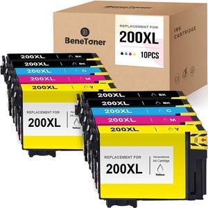 Ink Cartridge Replacement For Epson 200Xl 200 Xl T200Xl Work With Expression Home Xp-410 Xp-400 Workforce Wf-2540 Wf-2530 (Black, Cyan, Magenta, Yellow, 10-Pack)