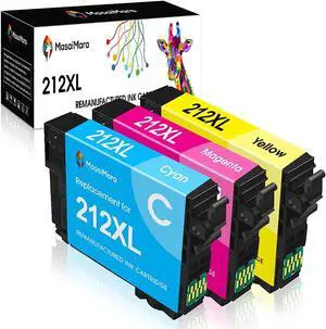 Ink Cartridge Replacement For Epson 212 212Xl 212 Xl T212Xl To Use With Workforce Wf-2830 Wf-2850 Expression Home Xp-4100 Xp-4105 Printer (1 Cyan, 1 Yellow, 1 M..