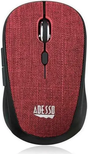 Adesso iMouse S80R Wireless Fabric Optical Mini Mouse Red IMOUSES80R