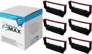 SuppliesMAX Compatible Replacement for Star-Micronics SP-700/SP-712/SP-712MD/SP-742 Black/Red P.O.S. Printer Ribbons (6/PK) (67240)