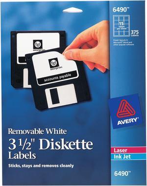 Avery Printable Blank Rectangle Labels, 2-11/16" x 2", Matte White, 375 Customizable Labels (6490)