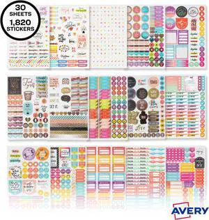 Avery Planner Sticker Variety Pack, 1,820 Stickers (6780)