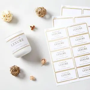 Avery Matte White Shipping Labels with Metallic Gold Borders, 2" x 4", 100 Blank Shipping Labels (6541)