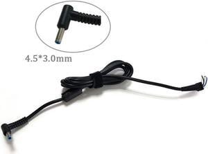 DC 4.5 x 3.0mm 4.5*3.0 mm Power Supply Plug Connector With Cord / Cable For Hp Envy Pavilion 14 15 Laptop Adapter Charger Cable