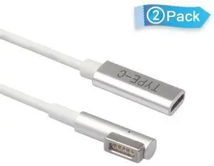 2-Pack USB-C Type C Female to Magsafe 1 L-Tip Power Adapter Charging Cable works for Apple MacBook Air Pro 15 inch 17 inch Before Year 2012(with Magsafe 1 L-Shape tip) 2-Pack USB-C Type C Female to Magsafe 1 L-Tip Power Adapter Charging Cable works for Apple MacBook Air Pro 15 inch 17 inch Before Year 2012(with Magsafe 1 L-Shape tip)
