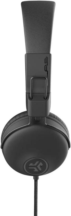 JLab Audio Studio Wired On-Ear Leather Cups Headphones with Crystal Clear Audio, These are The Perfect Go-To Headphones, Black