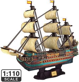 The San Felipe Model Ship Kits 3D Puzzle 256 for Adults and Teens Stress Relief Hobby Cool Decoration Birthday Gift for Men 248 Pieces