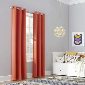 Riley Kids Bedroom Blackout Grommet Curtain Panel 40quot x 63quot Orange