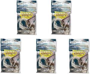 5 Packs  Inner Sleeve Clear Standard Size 100 ct Card Sleeves Value Bundle