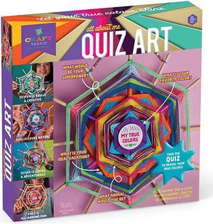 All About Me Quiz Art Craft Kit Answer Fun Questions to Make a Personalized Piece of Art