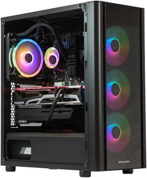 Velztorm Archux CTO Gaming Desktop PC Black (AMD Ryzen 7-5700X 8-Core, 128GB DDR4, 2TB m.2 SATA SSD + 2TB HDD (3.5), Radeon RX 6800 XT 16GB, 120mm AIO, RGB Fans, 750W PSU, Win 10 Home) VELZ0001