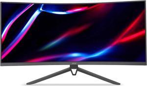 Acer Nitro ED343CUR VBMIIPPX 34” Curved 1000R 3440x1440 165Hz Refresh rate up to 0.5ms response time AMD FreeSync Premium Gaming HDR Monitor, HDMIx2, DisplayPortx2