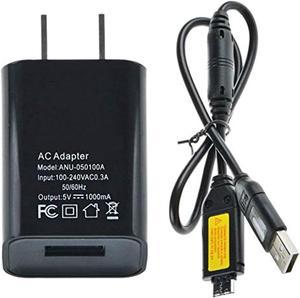 Usb Ac Power Adapter Dc Battery Charger Cord Replacement For Samsung Es73 Tl240 Cl80 Camera