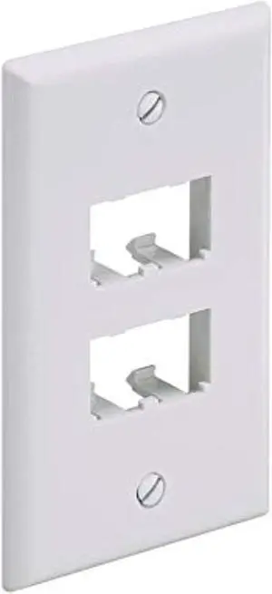 Cfp4wh 1-Gang 4-Port Faceplate, White
