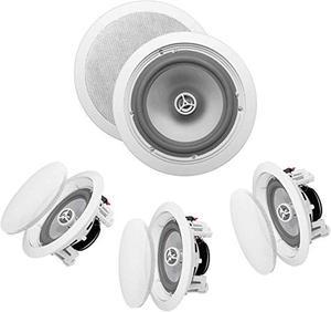 Ice800wrs 8" In-Ceiling/In-Wall 300W Water-Resistant Outdoor Speaker Set Of 4 Speakers