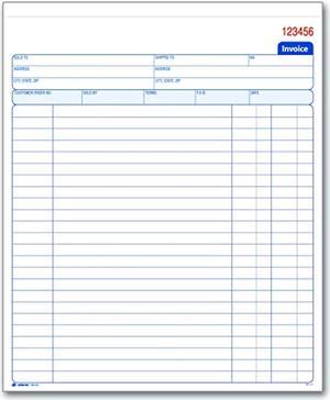 Invoice Book, 8-3/8 X 10-11/16 Inches, 2-Part, Carbonless, White/Canary, 50 Sets Per Book (D8140)