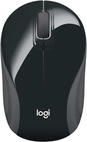 Logi tech Wireless Mini Mouse M187 Ultra Portable, 2.4 GHz with USB Receiver, 1000 DPI Optical Tracking, 3-Buttons, PC / Mac / Laptop - Black