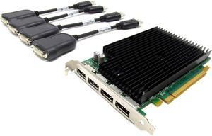 HP FZ348AV NVIDIA Quadro NVS 450 512MB PCIe 4 Port Graphics Card