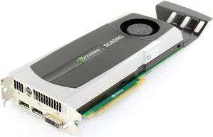 HP 616078-001 NVIDIA Quadro 6000 PCIe graphics card - With 6.0GB GDDR5 GPU memory, max resolution 2560x1600, max power consumption 204Watt, one Dual Link DVI-I and two DisplayPorts connections