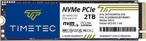 Timetec 2TB SSD NVMe PCIe Gen3x4 8Gb/s M.2 2280 3D NAND 1800TBW High Performance Read/Write Speed Up to 3,400/3,000 MB/s Internal Solid State Drive for PC Laptop and Desktop