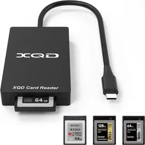 Upgraded Version Sony XQD Reader Compatible with Sony G/M Series Lexar 2933x/1400x USB-C XQD Card for Windows/Mac OS