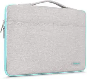 Laptop Case 13.3 inch 13-14 inch Laptop Sleeve Compatible with MacBook Air 13 13.6/Pro 13/Pro 14 HP     Polyester Computer Bag Cover with Fully Open Zipper Gray&Hot Blue