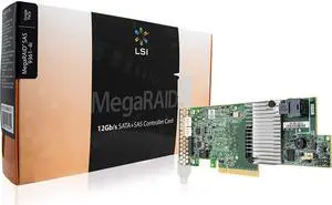 LSI Logic LSI LSI00415 MegaRAID SAS 9361-4i 4-Port 12Gb/s SAS+SATA PCI-Express 3.0 Low Profile RAID Controller, Single