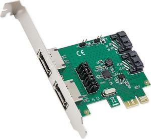 Syba SD-PEX40100 2 Port SATA III or 2 Port eSATA IIPCIe 2.0 x1 Controller Card