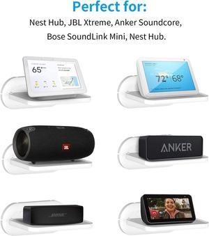 HomeMount Mount - Wall Mount Holder Shelf Compaitble with Google Nest Hub/NEST HUB (2nd gen)/NEST HUB MAX (White)