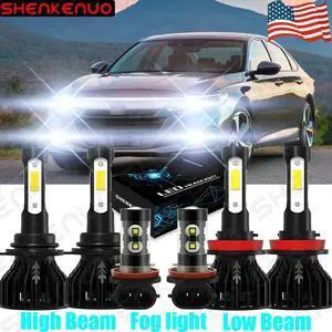 For Honda Accord 2006-2009 2010 2011 2012 Led Headlight HighLowFog Light Bulbs