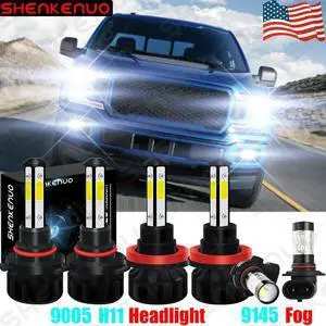 For Ford F-150 2015-2019 6x LED Headlight Hi/Lo Fog Light Bulbs Combo Kit 6000k