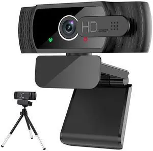 TROPRO Tw5 1080P webcam with microphone, full HD PC / laptop web camera with tripod, automatic light correction, USB 2.0 plug & play for live streaming, video calls, online lessons, conference, games TROPRO Tw5 1080P webcam with microphone, full HD PC / laptop web camera with tripod, automatic light correction, USB 2.0 plug & play for live streaming, video calls, online lessons, conference, games