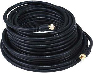 Monoprice 50ft RG6 (18AWG) 75Ohm, Quad Shield, CL2 Coaxial Cable with F Type Connector - Black