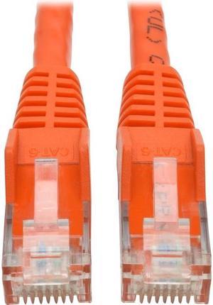 Tripp Lite N201-001-OR Cat6 Gigabit Snagless Molded UTP Patch Cable (RJ45 M/M), Orange, 1 ft.