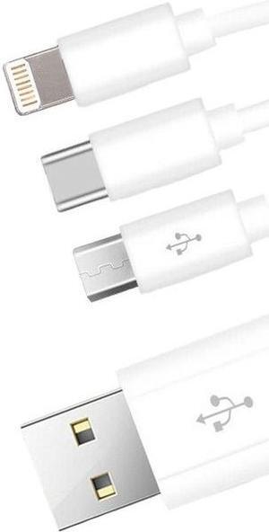 4Xem Usb To Lightning Micro Usb And Usb Type C Cable For Iphone/Ipod/Ipad/Galaxy