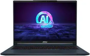 MSI Stealth 16 AI Studio A1V Laptop (2024) | 16" 2560x1600 QHD+ | Core Ultra 9 - 185H - 1TB SSD Hard Drive - 32GB RAM - Nvidia GeForce RTX 4060 Ti | 16 cores @ 5.1 GHz - 8GB GDDR6 Win 11 Pro Black