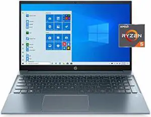 HP Pavilion 15-EH1000 Laptop | 15.6" 1920x1080 FHD | Ryzen 7 - 5700U - 512GB SSD Hard Drive - 32GB RAM | 8 cores @ 4.3 GHz Win 11 Home Silver