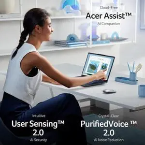 Acer Swift 14 AI SF14-51 Laptop (2024) Touch | 14" 1920x1080 FHD | Core Ultra 7 - 258V - 1TB SSD Hard Drive - 32GB RAM | 8 cores @ 4.8 GHz Win 11 Home Black