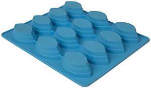 12 Dessert Boats Silicone Baking Mold, Blue