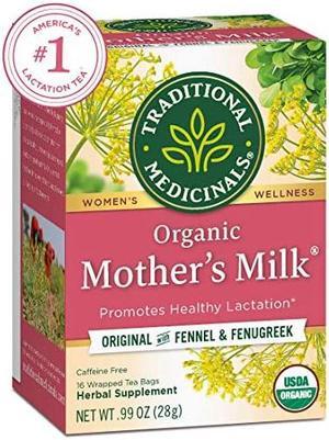 Organic Mother's Milk Women's Tea, Promotes Healthy Lactation, 16 Tea Bags (Pack of 6)