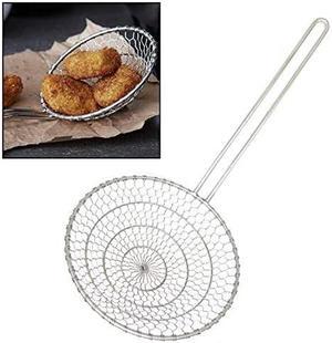 Stainless Steel Kitchen Spider Strainer Skimmer Ladle Food Dumpling Noodle Strainer for Pasta Spaghetti Noodles and Frying, 7 inches