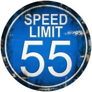 Speed Limit 55 Novelty Metal Circular Sign C-722