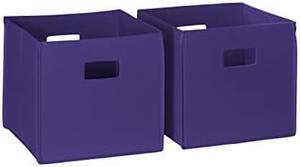 Storage Set Folding Bin, Dark Purple, 2 Piece
