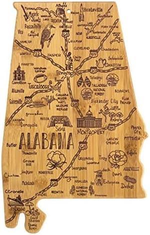 Alabama State Destination Bamboo Serving and Cutting Board
