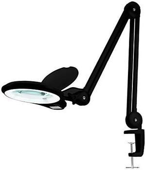 Magnifying Lamp Dimmable, 10x Magnifying Desk Lamp, 120 Pcs LED and 5 Inches Lens with Stainless Steel Arm (Green)