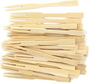 Premium 35 Bamboo Mini Cocktail Tasting Forks Fruit Food Picks Party Supplies 2000 Pieces